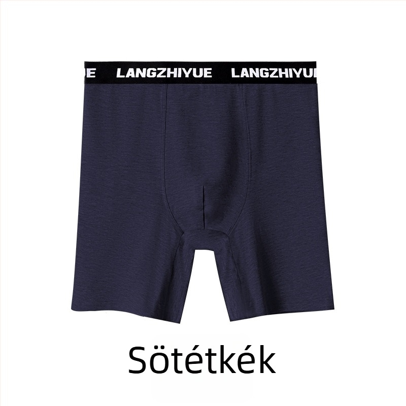 Férfi pamut hosszú lábú boxeralsó, magas derekú, 90–95% pamut, lélegző