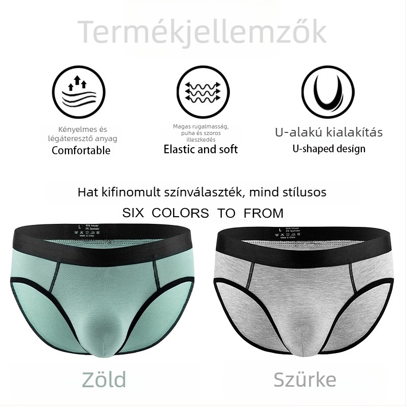 Férfi alacsony derekú alsónemű modál anyagból, 95–100% modal, kötött szövet, lélegző, testformázó