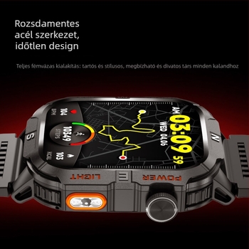 Okosóra GPS/Beidou helymeghatározással, Bluetooth hívásokkal, vízálló mindennapi használatra, pulzusmérés és vér oxigén detektálás