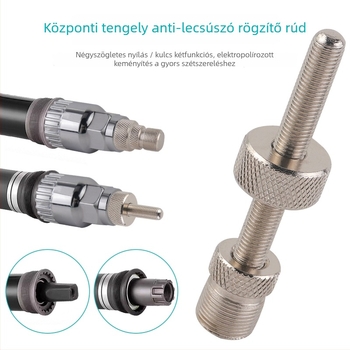 Szénacél kerékpár alsó csapágy demontáló eszköz hegymászó kerékpárhoz — négyzetes nyílású spline, szerelés és szétszerelés