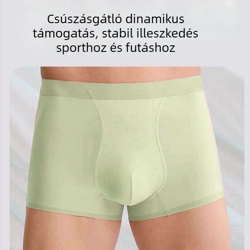Ao Banlu Férfi nylon boxeralsó, lélegző, középmagas derekú, perforált tasakkal és viszkóz bélés a szeméremtájon