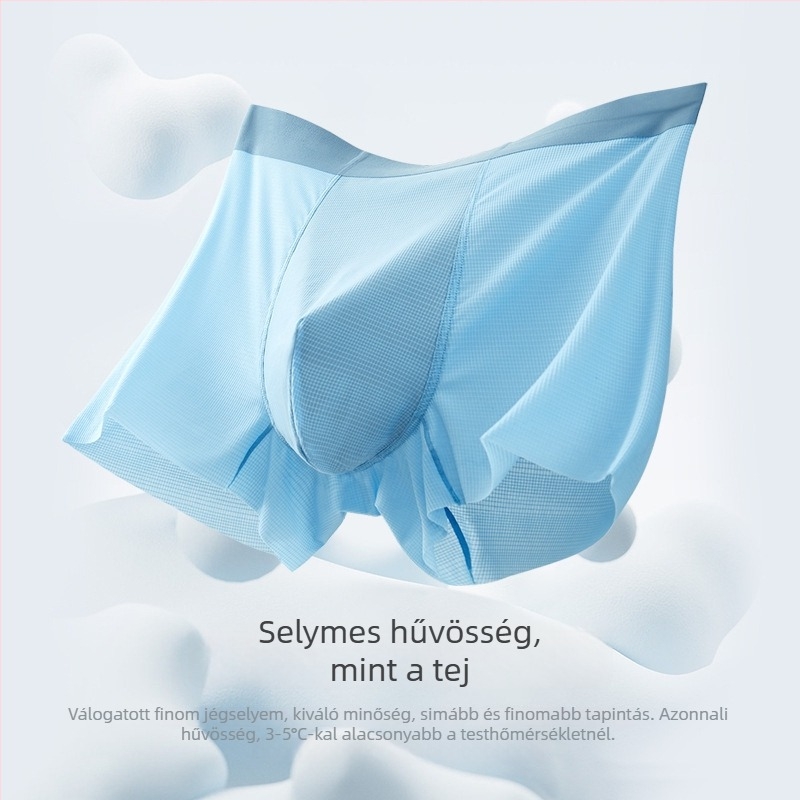 Ice silk férfi alsónadrág, gyorsan száradó, lélegző, varratmentes, antibakteriális