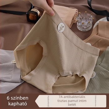 Női antibakteriális nejlon alsónemű pamut betéttel a szeméremtájékon, hasi formázás, fenékemelés, középmagas derék, varrat nélküli, egyszínű, minden szezonban, 2026 tavasz–nyár