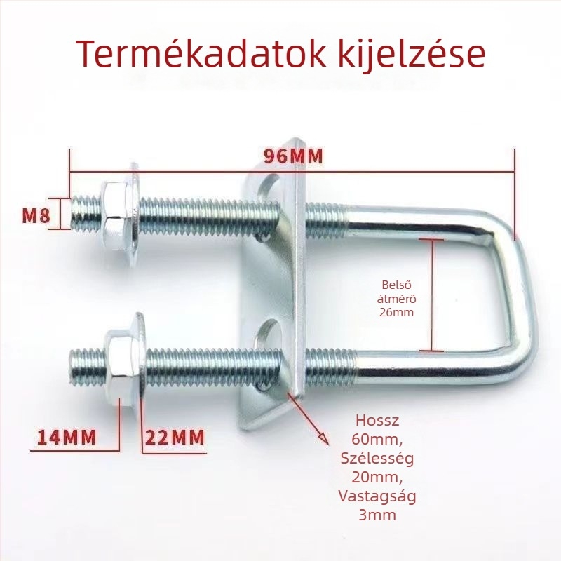 Gerenda hardverkészlet — szénacél, szétszerelési szerszámok, U-alakú csatok, diagonális merevítők, háztartási használatra