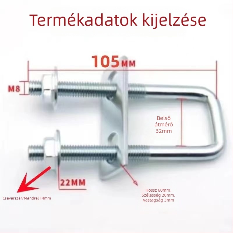 Gerenda hardverkészlet — szénacél, szétszerelési szerszámok, U-alakú csatok, diagonális merevítők, háztartási használatra