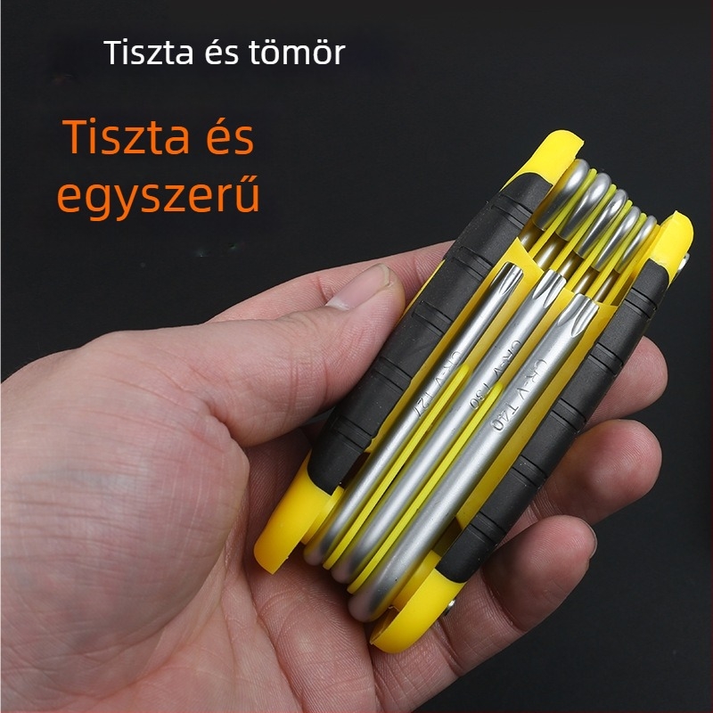 Xinton Hajtogatható Hex Kulcs Készlet – Belső Hatszögű Kulcsok, Króm-Vanádium Acél, Metrikus és Imperiális Méretek