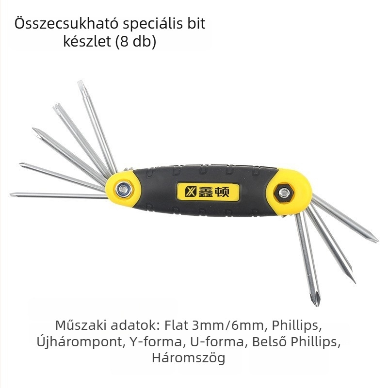 Xinton Hajtogatható Hex Kulcs Készlet – Belső Hatszögű Kulcsok, Króm-Vanádium Acél, Metrikus és Imperiális Méretek