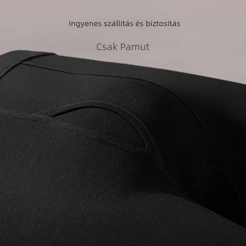 Férfi 100% pamutból készült termikus alsónadrág, fleece béléssel, karcsú szabás, meleg, vast anyag 201-250 g/m2