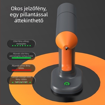 Vezeték nélküli lítium-akkumulátoros forró ragasztópisztoly otthoni használatra, anti-stick és szivárgás elleni védelem, automatikus készenléti mód, tartalmaz 10 ragasztórudat