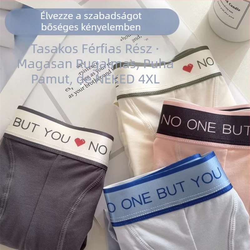 Férfi modal pamut boxeralsó, lélegző és kényelmes, japán ihletésű minimalist dizájn, nagy méret