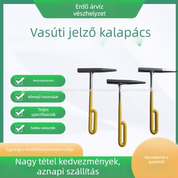 Vasúti szöglyukasztó gumírozott fogantyúval – acél sín eszköz, modell 111, márka Forest Flood Emergency, eredet: Hebei, Kína, felhasználási terület: vasúti eszközök
