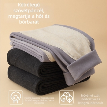 600 g ultranagy vastagságú téli termikus nadrág, fleece-bélés, antibakteriális alapréteg, uniszex