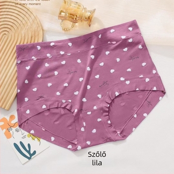 Modal anyagú magas derekú női alsónemű, plusz méret, pöttyös bikini fazon.