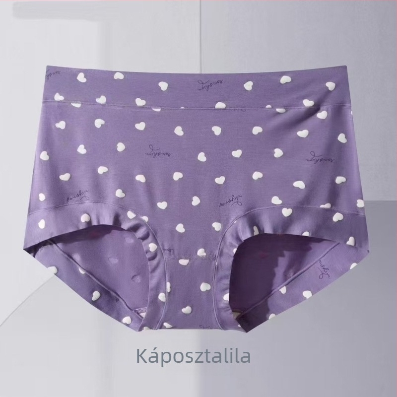 Modal anyagú magas derekú női alsónemű, plusz méret, pöttyös bikini fazon.