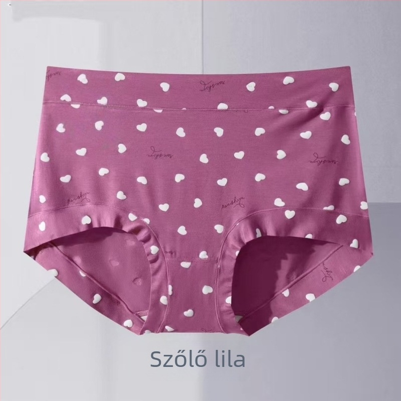 Modal anyagú magas derekú női alsónemű, plusz méret, pöttyös bikini fazon.