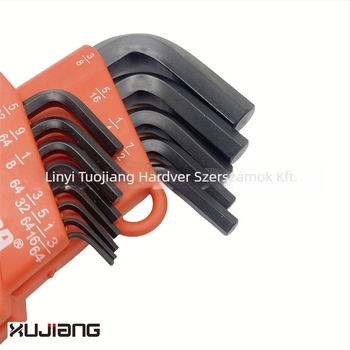 Allen kulcs készlet, Xujiang River márka, fekete oxidált felület, 45# acél, hatszögletű fej