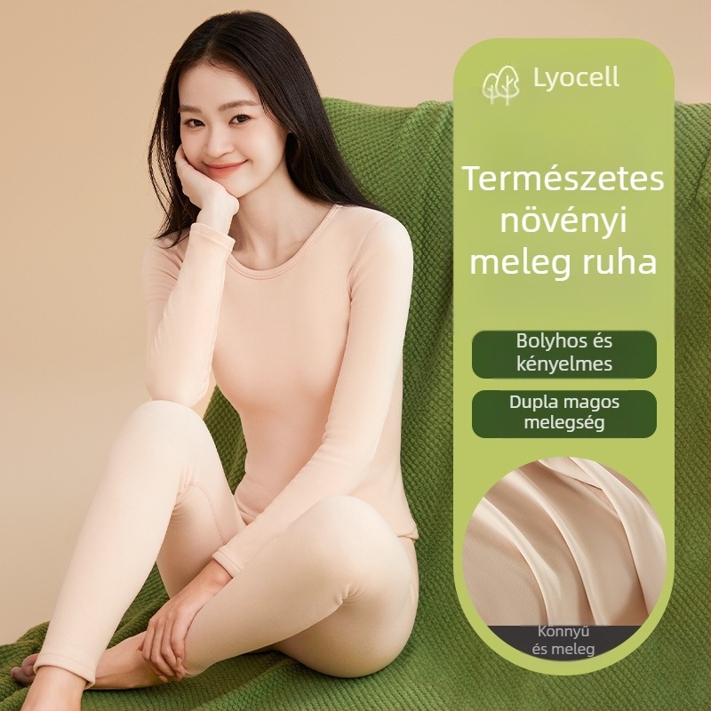 Lyocell termikus alsóruha készlet pároknak – antibakteriális felső és alsó, őszi meleg, uniszex