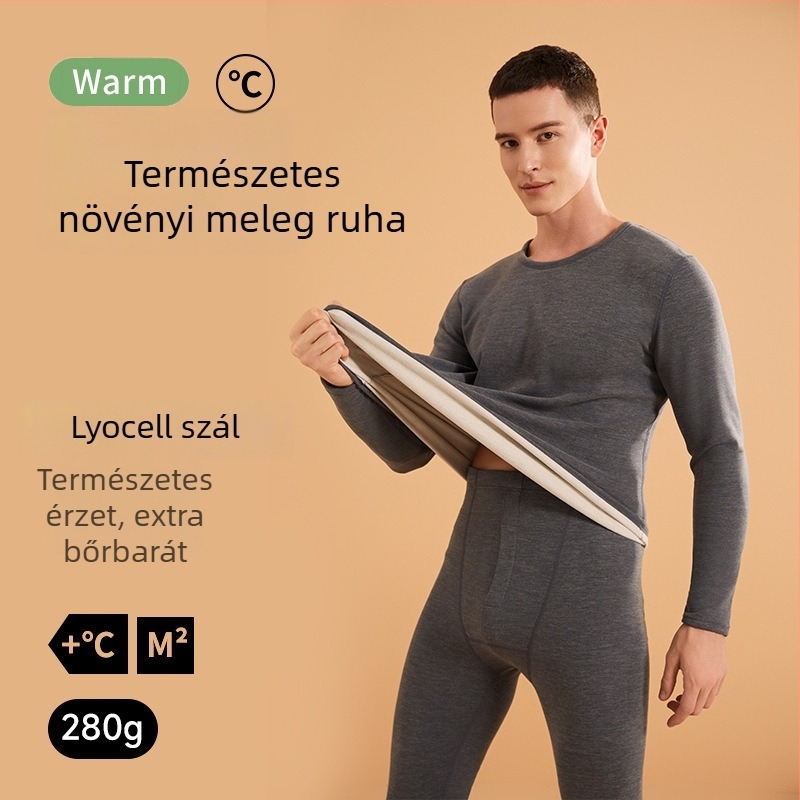 Lyocell termikus alsóruha készlet pároknak – antibakteriális felső és alsó, őszi meleg, uniszex