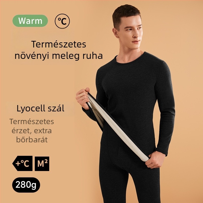 Lyocell termikus alsóruha készlet pároknak – antibakteriális felső és alsó, őszi meleg, uniszex
