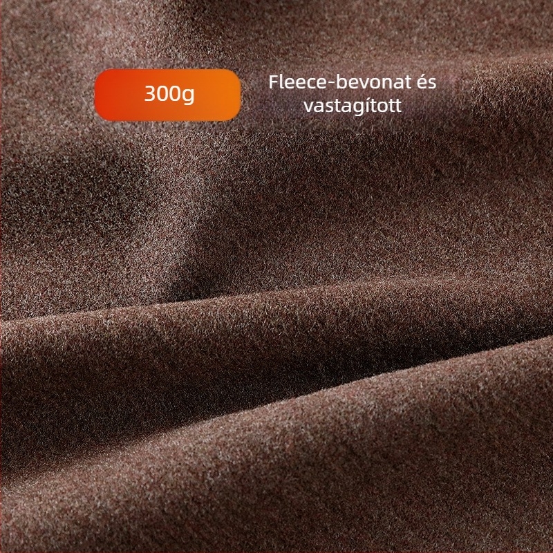 Férfi gyapjú termikus alsónemű készlet, dupla réteg, extra vastag, akril bélés, melegen tart őszi–téli időszakban