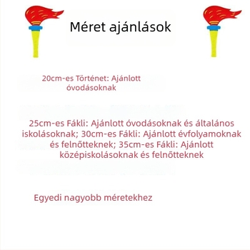Kézi fáklya rekvizit belépéshez és megnyitó ceremóniához – gyerekek sporttalálkozóinak csoportos formációja, Márka Exclusive Item, Készleten, 2021 nyár