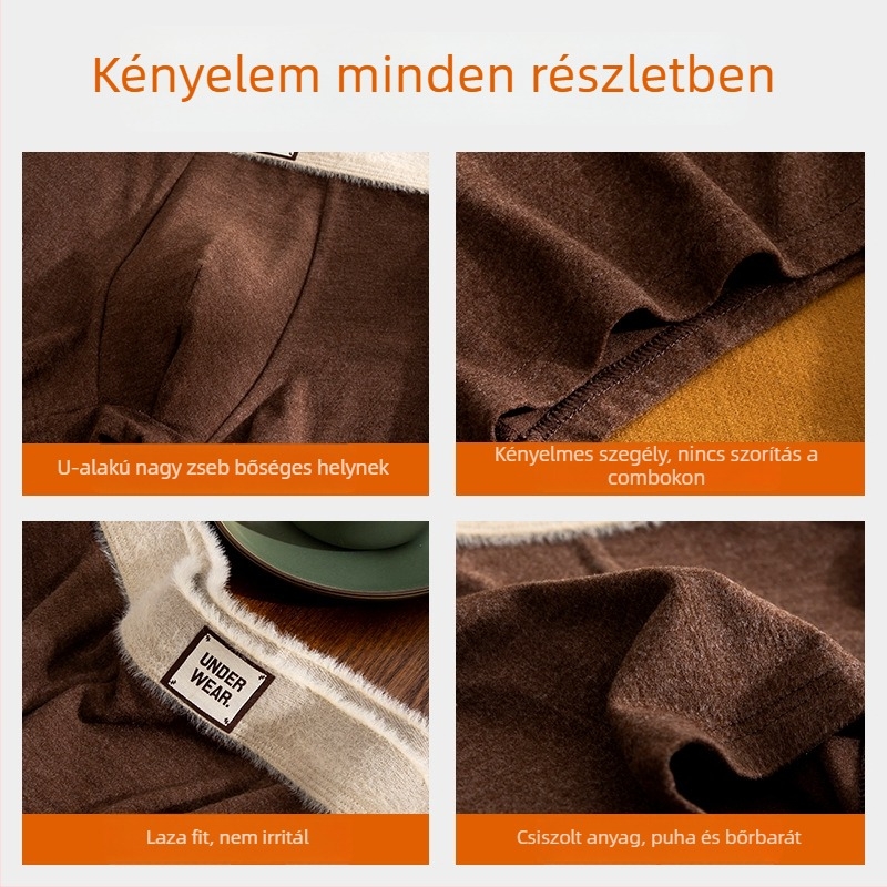 Férfi boxeralsó viszkóz anyagból, egyszerű szövés, lélegző antibakteriális intim zóna (90–95% viszkóz), közepes derekú