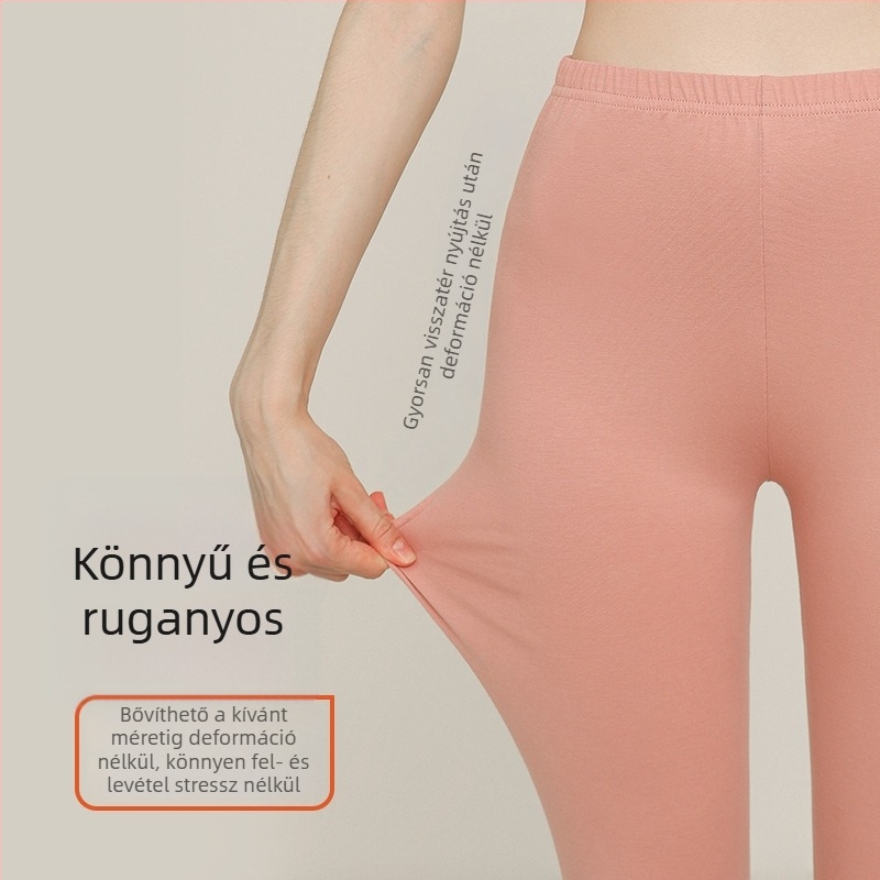 Női őszi nadrágok – 100% pamut, antibakteriális, atka elleni, magas derekú, karcsú szabás