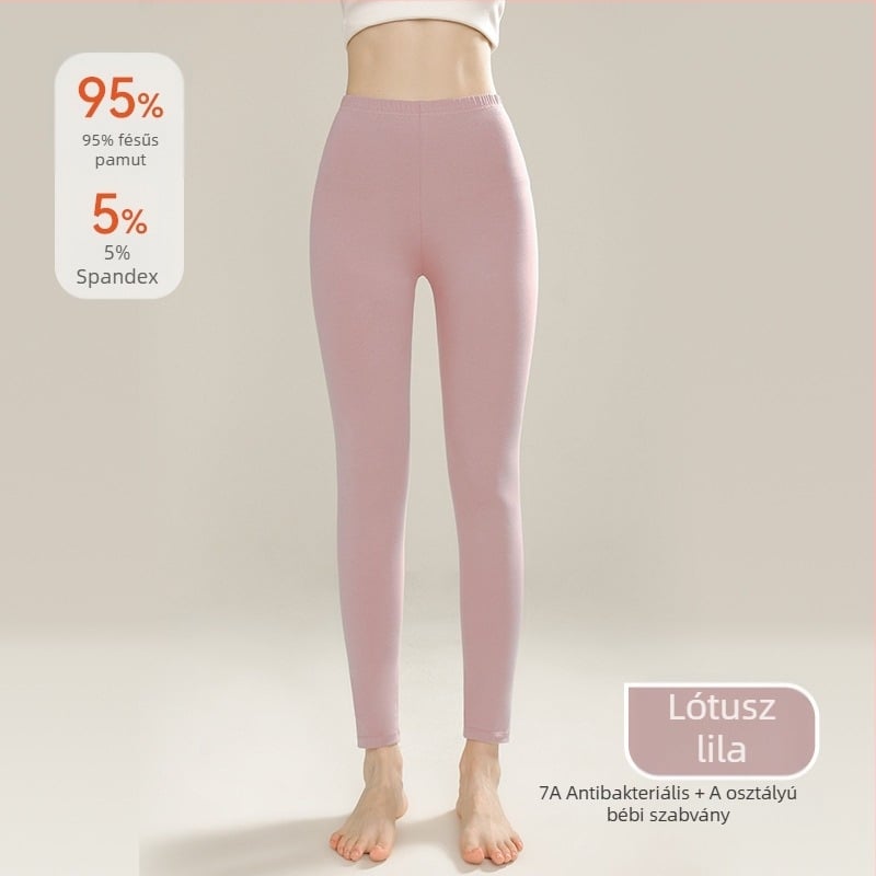 Női őszi nadrágok – 100% pamut, antibakteriális, atka elleni, magas derekú, karcsú szabás