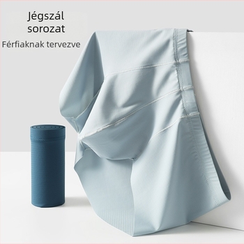 Férfi középmagasságú boxeralsó kontúrzsebbel, Ice Silk nejlonból, lélegző