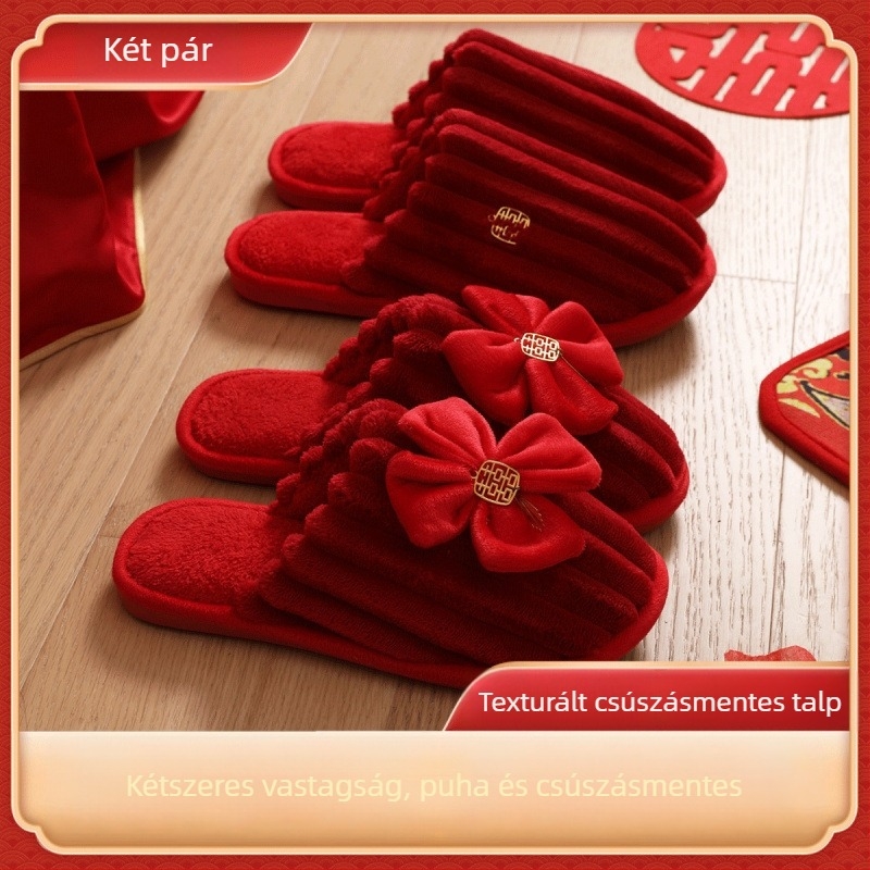 Uniszex esküvői papucs, toe-loop kialakítású, denim felsőrész, PVC talp, párnak