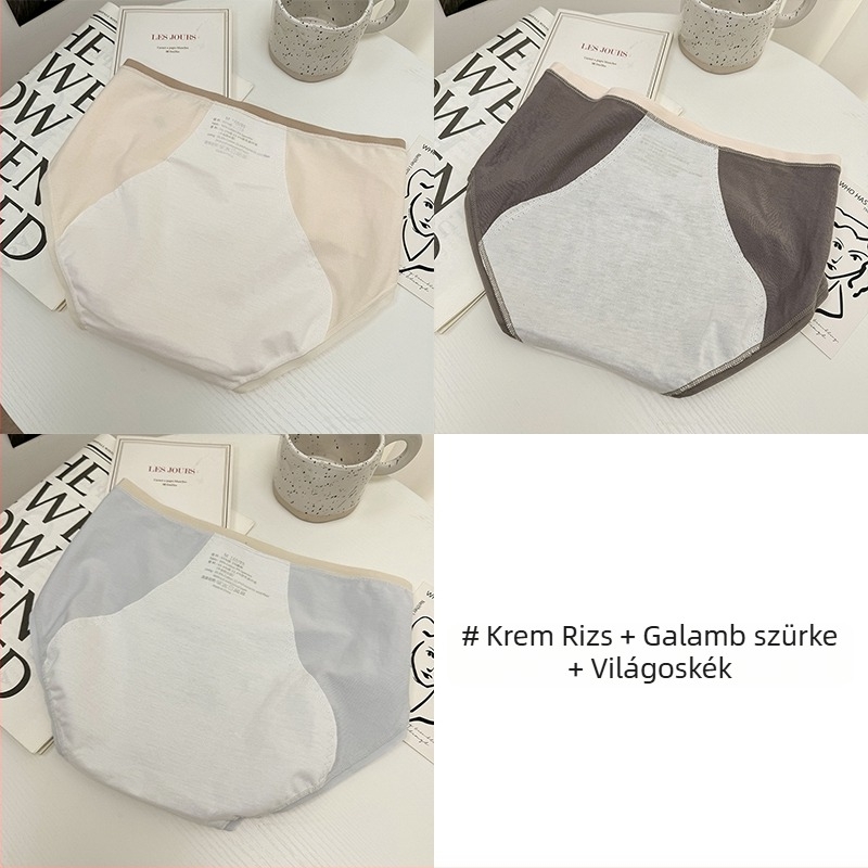 Női menstruációs fehérnemű, könnyen mosható, 7A antibakteriális, pamutból, intim bélés pamutból, középmagas derekú, fiataloknak
