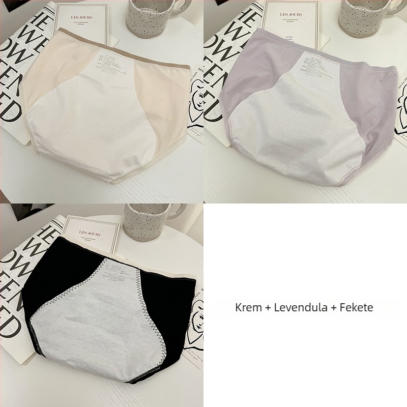 Női menstruációs fehérnemű, könnyen mosható, 7A antibakteriális, pamutból, intim bélés pamutból, középmagas derekú, fiataloknak