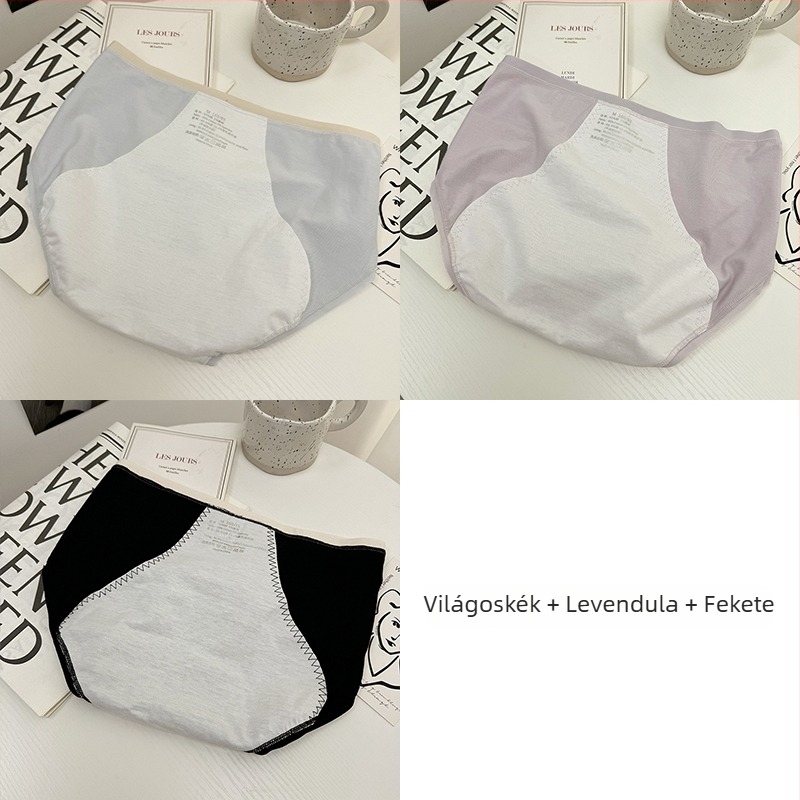 Női menstruációs fehérnemű, könnyen mosható, 7A antibakteriális, pamutból, intim bélés pamutból, középmagas derekú, fiataloknak