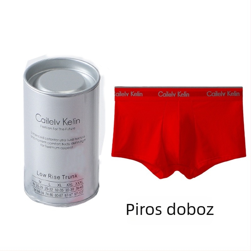 Férfi pamut boxeralsó, középmagas derekú, egyszínű