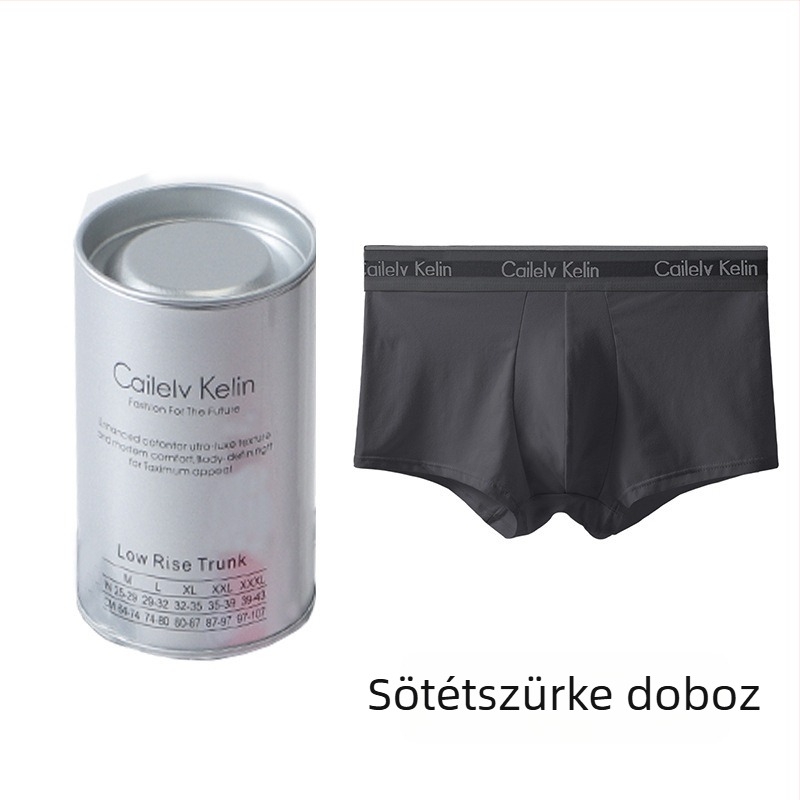 Férfi pamut boxeralsó, középmagas derekú, egyszínű