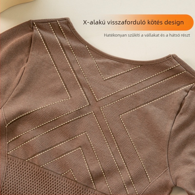 Női könnyű testformáló therm Szett, kerek nyakú, bolyhos belsővel, karcsúsító hatás, haskontroll, csípőemelés, meleg alsóruha szett