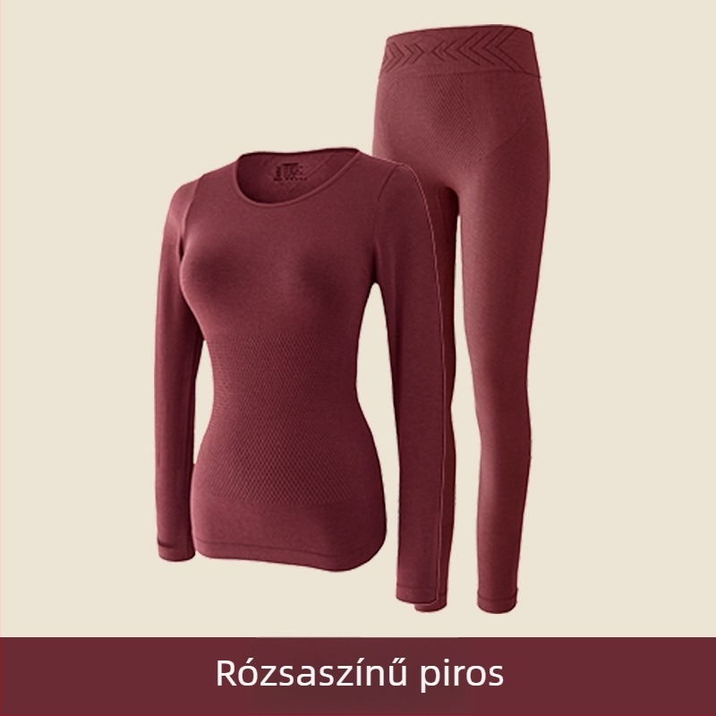 Női könnyű testformáló therm Szett, kerek nyakú, bolyhos belsővel, karcsúsító hatás, haskontroll, csípőemelés, meleg alsóruha szett