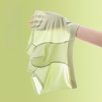 Férfi Ice Silk seamless boxer alsó, középmagas derekú, lélegző, antibakteriális