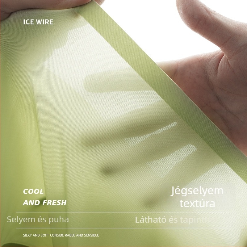 Férfi Ice Silk seamless boxer alsó, középmagas derekú, lélegző, antibakteriális