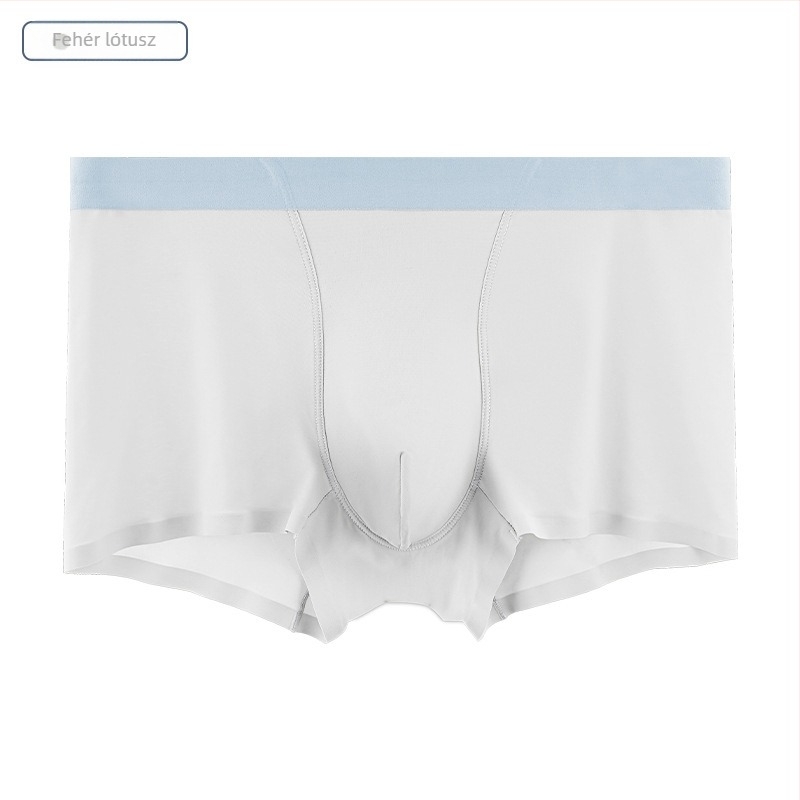 Férfi Ice Silk seamless boxer alsó, középmagas derekú, lélegző, antibakteriális
