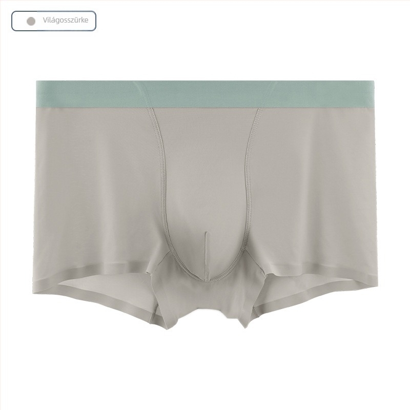Férfi Ice Silk seamless boxer alsó, középmagas derekú, lélegző, antibakteriális