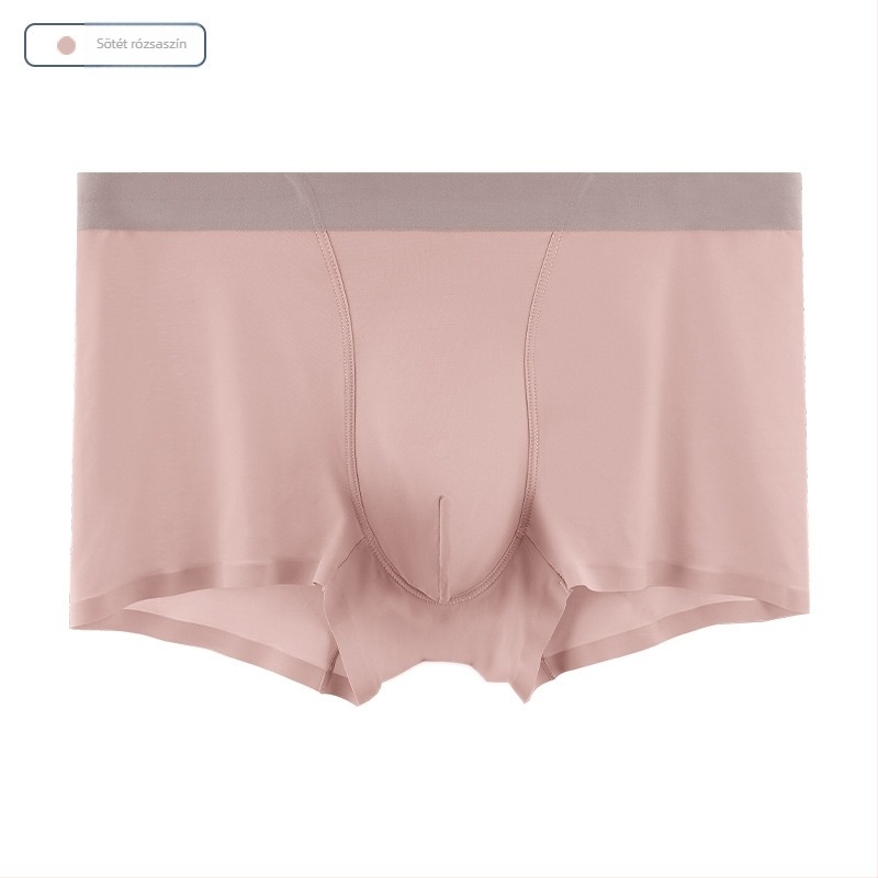 Férfi Ice Silk seamless boxer alsó, középmagas derekú, lélegző, antibakteriális