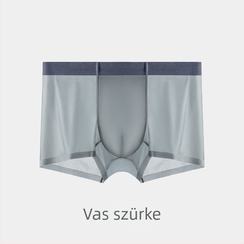 Matcha Girl Férfi Ice Silk Boxeralsó, lélegző, 3D méhsejt zsebbel