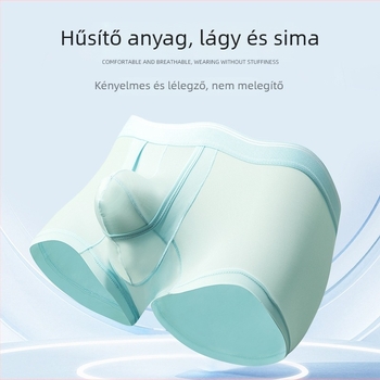 Férfi boxeralsó Ice Silk, lélegző, középmagas derék, kötött, nailon
