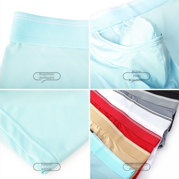 Férfi boxeralsó Ice Silk, lélegző, középmagas derék, kötött, nailon