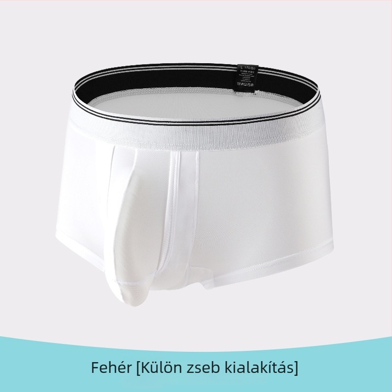 Férfi boxeralsó Ice Silk, lélegző, középmagas derék, kötött, nailon