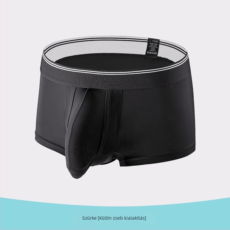 Férfi boxeralsó Ice Silk, lélegző, középmagas derék, kötött, nailon