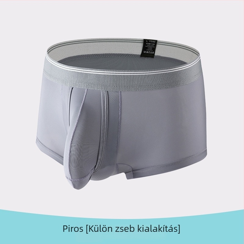 Férfi boxeralsó Ice Silk, lélegző, középmagas derék, kötött, nailon