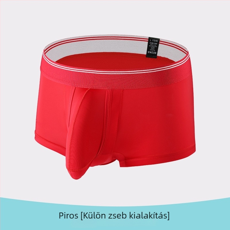 Férfi boxeralsó Ice Silk, lélegző, középmagas derék, kötött, nailon