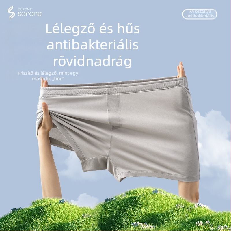 Férfi pizsamanadrág - Légáteresztő, kötött poliészter anyag, középmagas derék, egyszínű mintázat, csípő alatti tömés: Spandex 90–95%